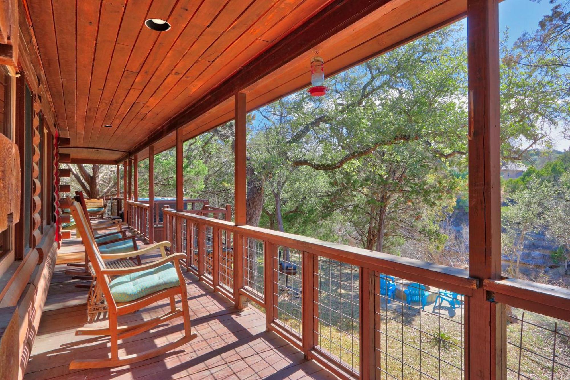Falls Log Home Wimberley Bagian luar foto