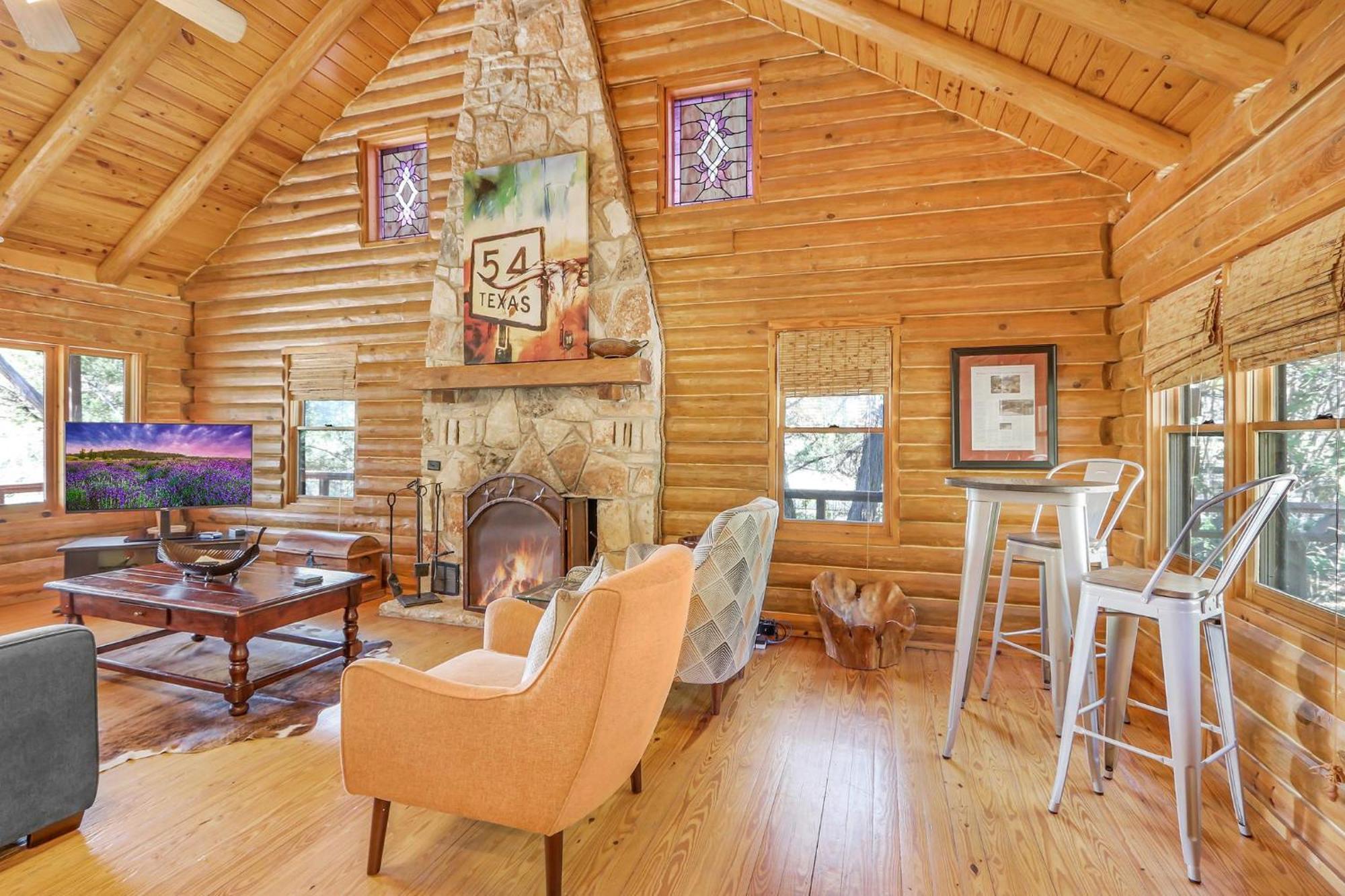 Falls Log Home Wimberley Bagian luar foto
